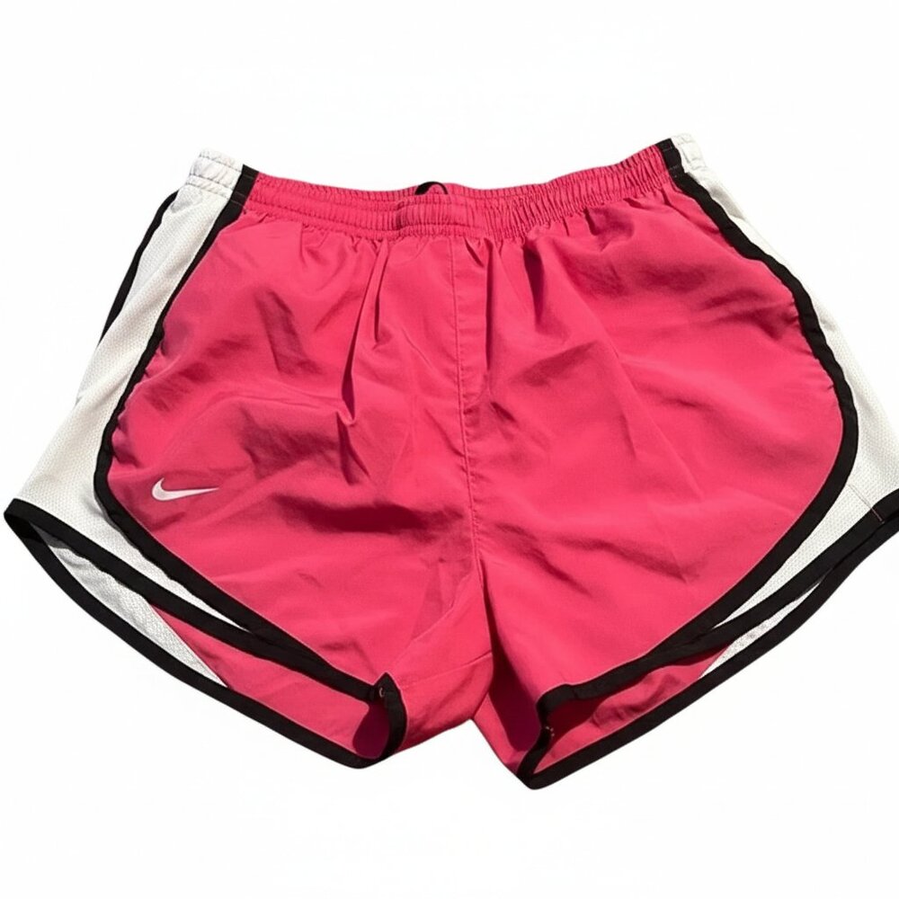 Nike Women's Hot Pink and Black Athletic Shorts - size small